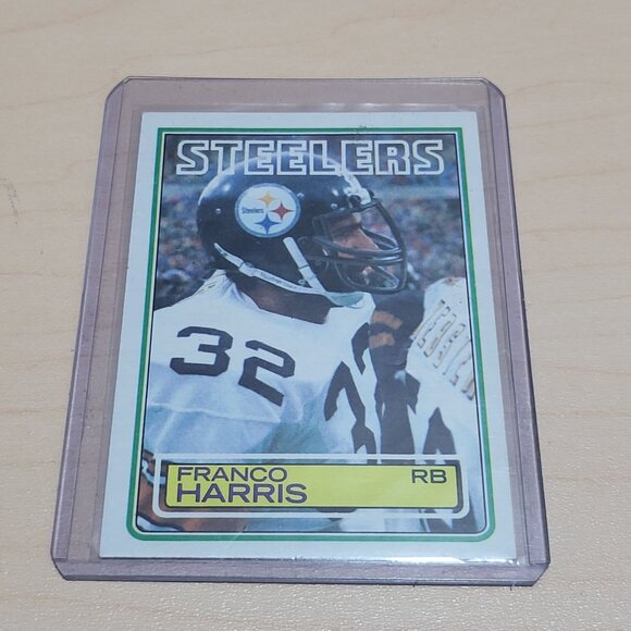 Laminated 1983 Topps Franco Harris Football Trading Card Number 362 Pittsburgh S - Picture 3 of 7